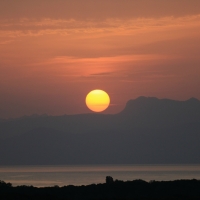 Levé de soleil depuis le haut de la tour